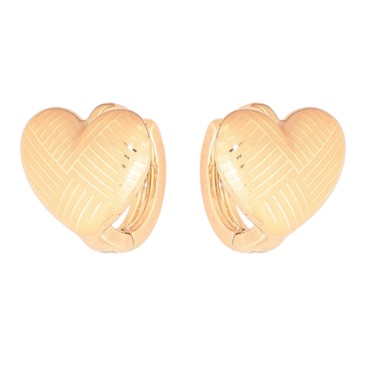 Сережки Xuping Позолота 18K колечка «Сердечка з візерунком напиленням» фото №23 Сережки Xuping Позолота 18K колечка «Сердечка з візерунком напиленням» фото №23