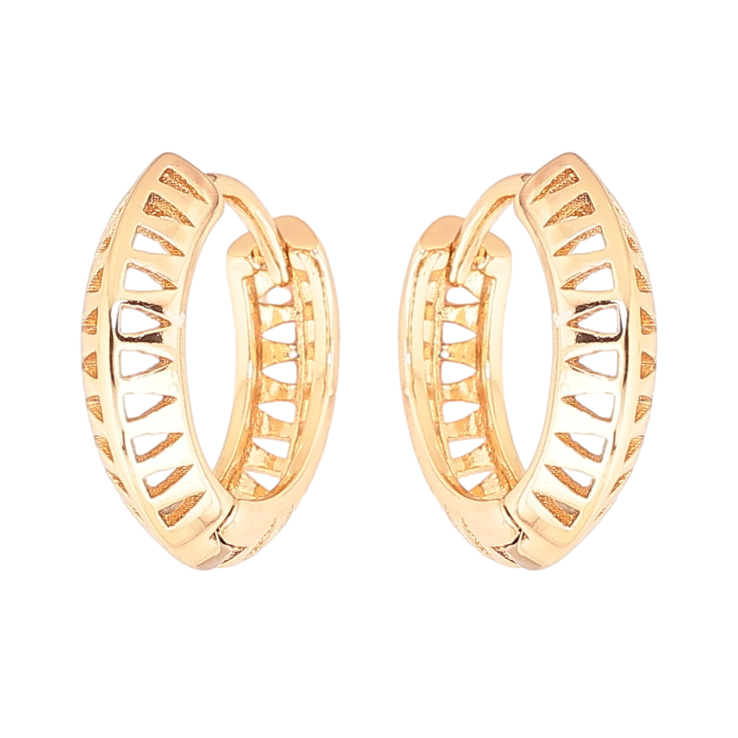 Серьги Xuping Позолота 18K колечки Резной узор фото №14