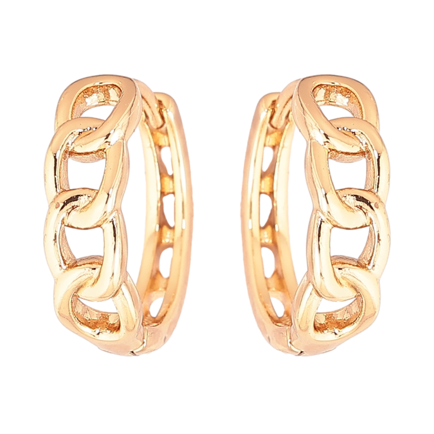 Сережки Xuping Позолота 18K колечка «Різьблений візерунок» фото №1 Сережки Xuping Позолота 18K колечка «Різьблений візерунок» фото №1