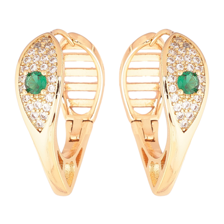 Серьги Xuping Позолота 18K колечки Инкрустация кристаллами фото №18