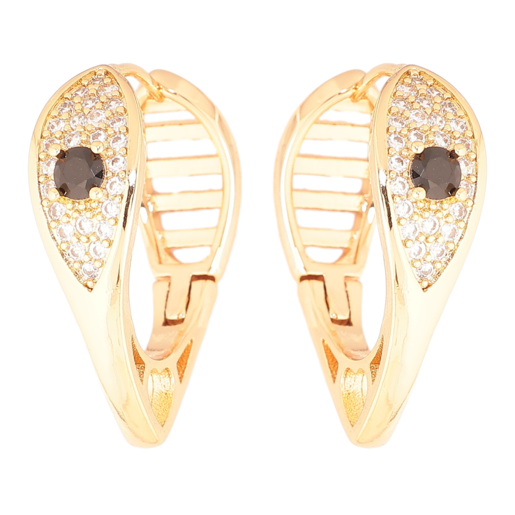 Серьги Xuping Позолота 18K колечки Инкрустация кристаллами фото №21