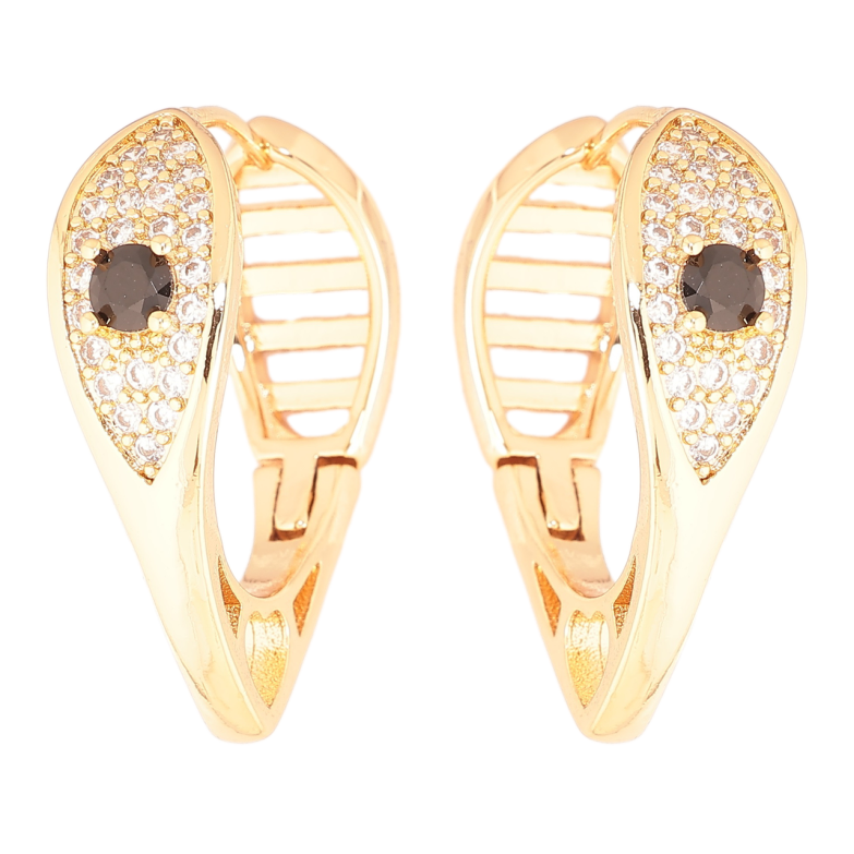 Сережки Xuping Позолота 18K колечка «Інкрустація кристалами» фото №5