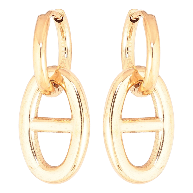 Серьги Xuping Позолота 18K подвески на колечках Декоративные подвески 2 в 1 фото №2