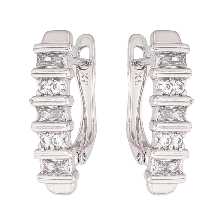 Серьги Xuping Родий английский замок Инкрустация кристаллами фото №25