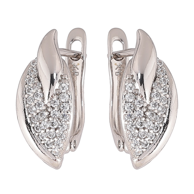 Серьги Xuping Родий английский замок Инкрустация кристаллами фото №17