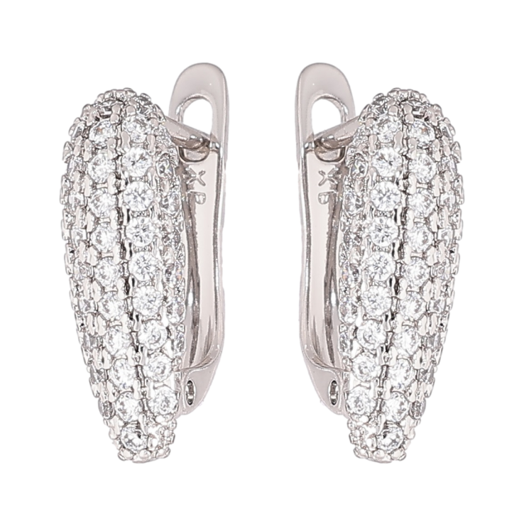 Серьги Xuping Родий английский замок Инкрустация кристаллами фото №24