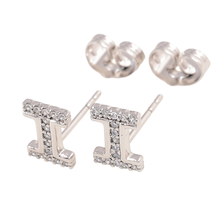 Серьги Xuping Родий пусеты Узор с кристаллами фото №5 Серьги Xuping Родий пусеты Узор с кристаллами фото №5