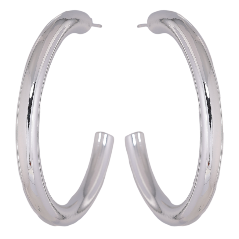 Серьги Xuping Родий пусеты Объемные дуги фото №2 Серьги Xuping Родий пусеты Объемные дуги фото №2