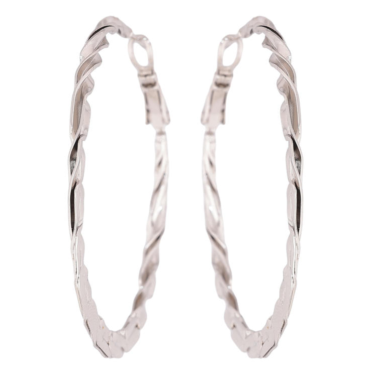 Серьги Xuping Родий кольца (конго) Декоративный узор ø 4.5см фото №11 Серьги Xuping Родий кольца (конго) Декоративный узор ø 4.5см фото №11