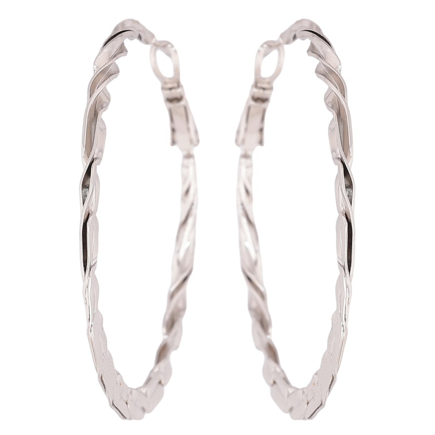 Сережки Xuping Родій кільця (конго) «Декоративний візерунок» ø 4.5см фото №1 Сережки Xuping Родій кільця (конго) «Декоративний візерунок» ø 4.5см фото №1