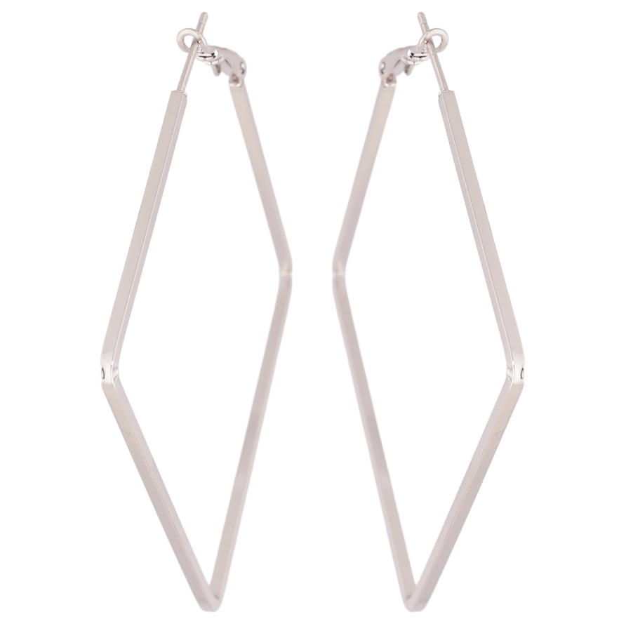 Серьги Xuping Родий итальянский замок Квадратные 5х5см фото №1