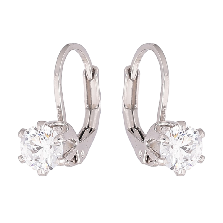 Серьги Xuping Родий французский замок Кристаллы ø 5мм фото №16 Серьги Xuping Родий французский замок Кристаллы ø 5мм фото №16