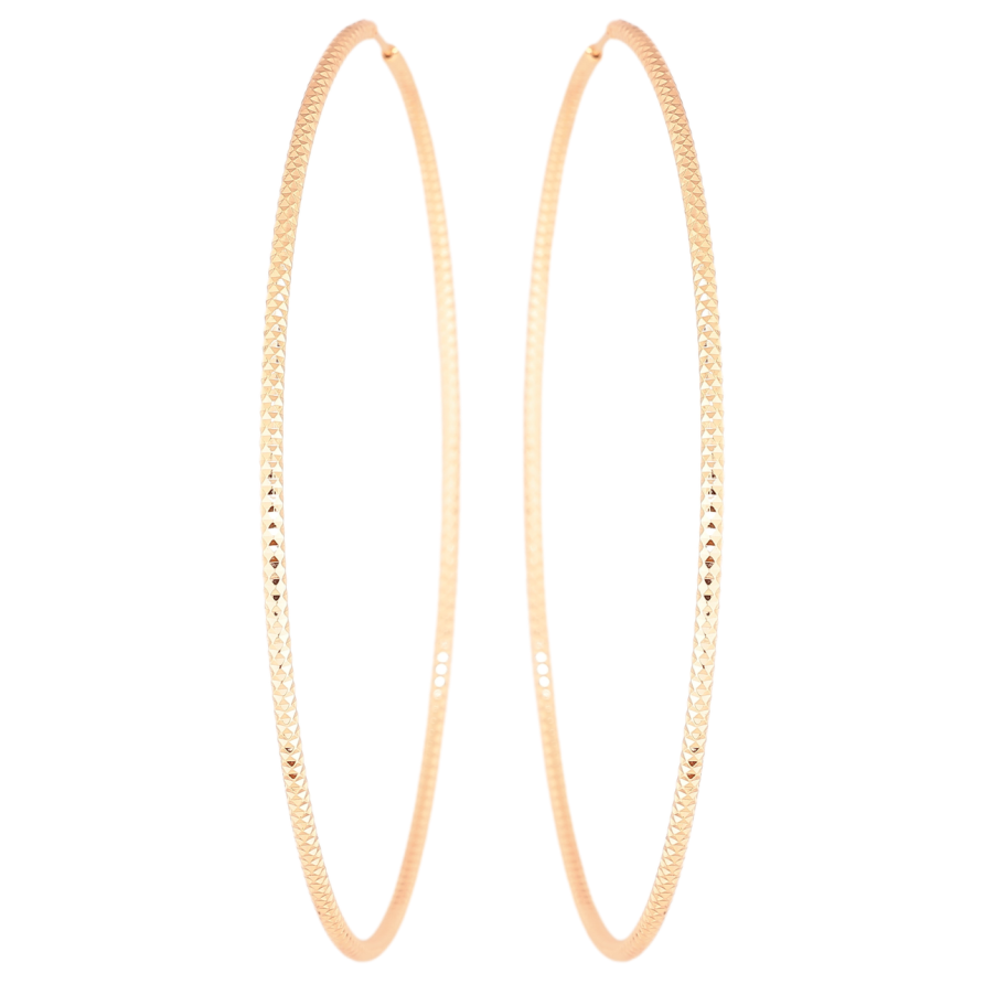 Сережки Xuping M&L Колір 18K кільця (конго) Декоративний візерунок ø 9.3см фото №1 Сережки Xuping M&L Колір 18K кільця (конго) Декоративний візерунок ø 9.3см фото №1