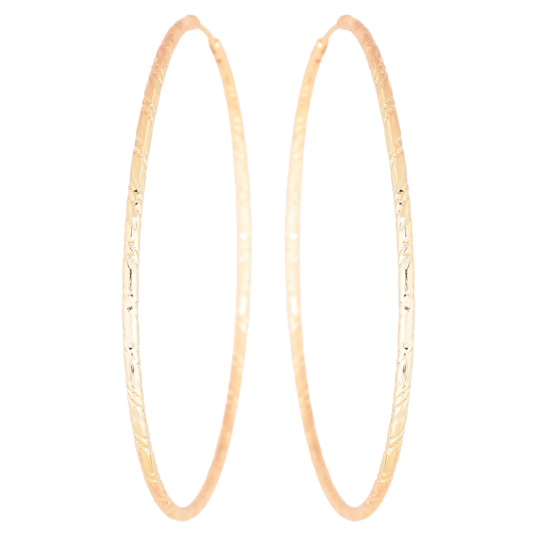 Сережки Xuping M&L Колір 18K кільця (конго) Декоративний візерунок ø 7см фото №1