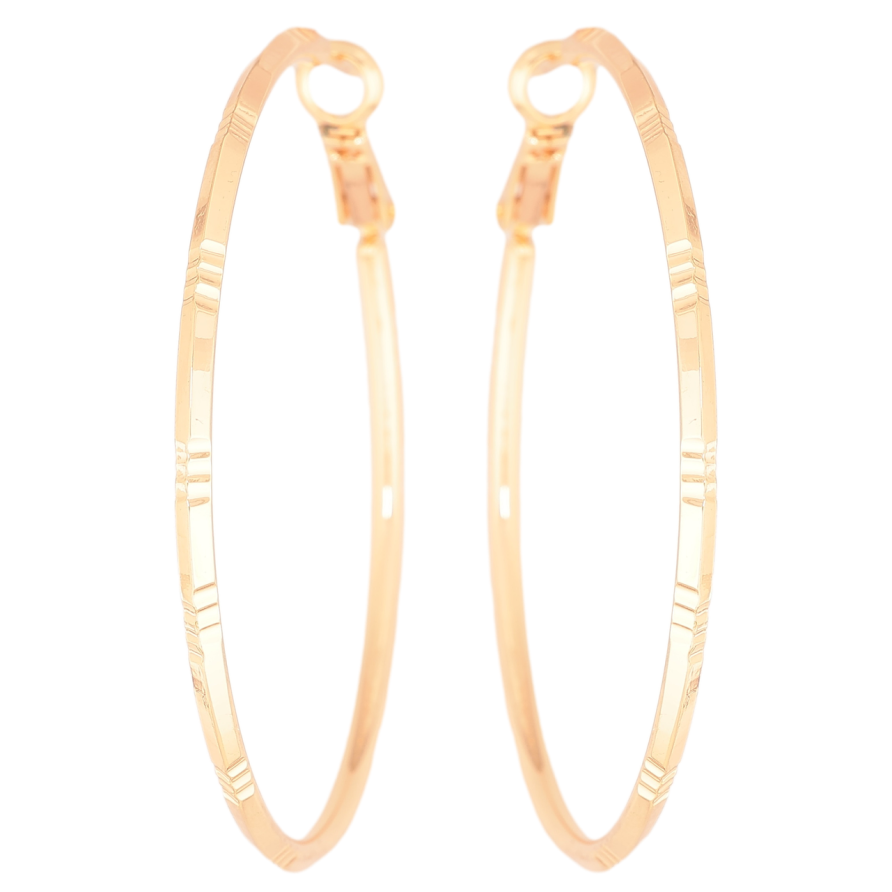 Сережки Xuping M&L Колір 18K кільця (конго) Декоративний візерунок ø 5см фото №1