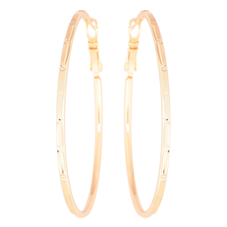 Сережки Xuping M&L Колір 18K кільця (конго) Декоративний візерунок ø 5см фото №1 Сережки Xuping M&L Колір 18K кільця (конго) Декоративний візерунок ø 5см фото №1