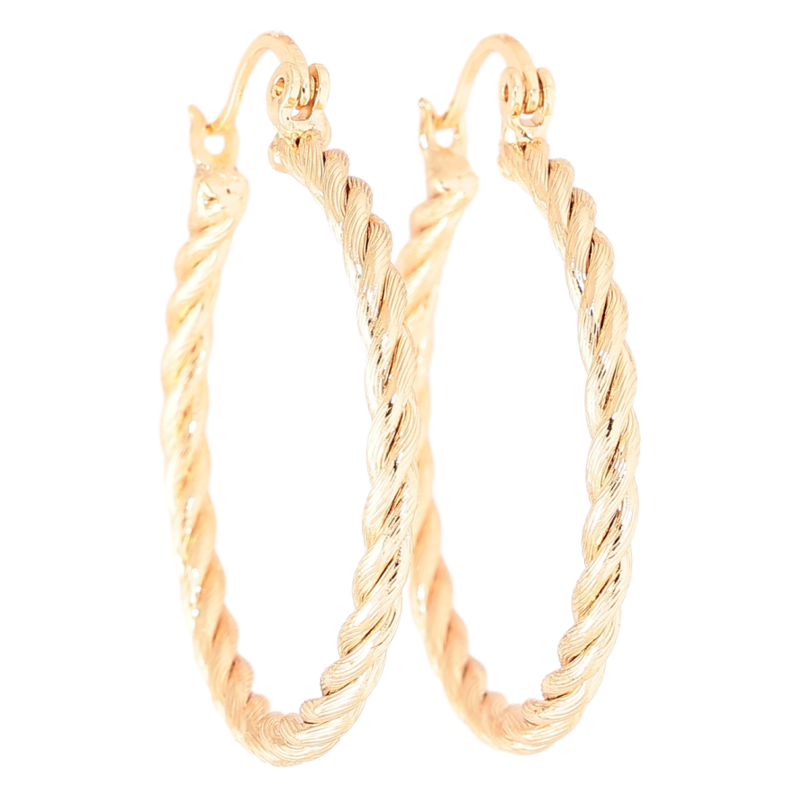 Сережки Xuping M&L Колір 18K кільця (конго) Декоративний візерунок ø 3см фото №1 Сережки Xuping M&L Колір 18K кільця (конго) Декоративний візерунок ø 3см фото №1