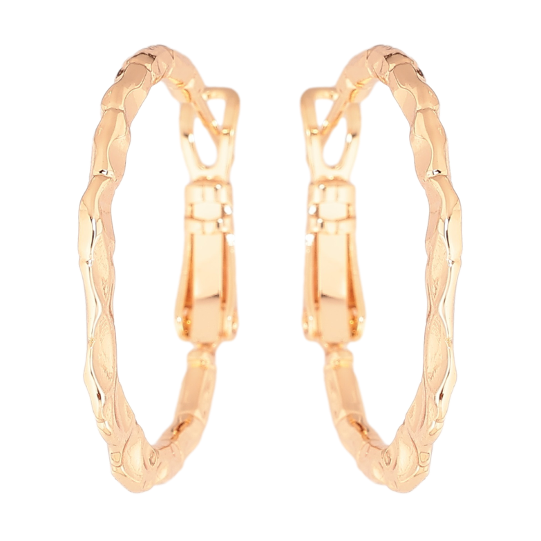 Серьги Xuping M&L Цвет 18K кольца (конго) Декоративный узор ø 2.5см фото №1