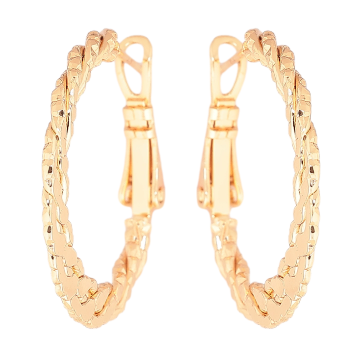 Серьги Xuping M&L Цвет 18K кольца (конго) Декоративный узор ø 2.5см фото №13 Серьги Xuping M&L Цвет 18K кольца (конго) Декоративный узор ø 2.5см фото №13