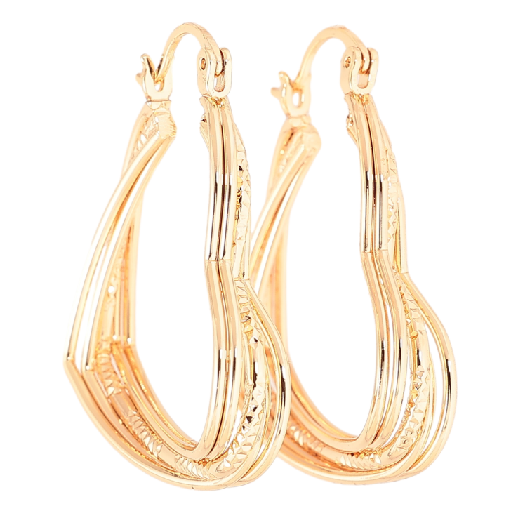 Сережки Xuping M&L Колір 18K замок-шпилька «Сердечка» на один бік фото №11