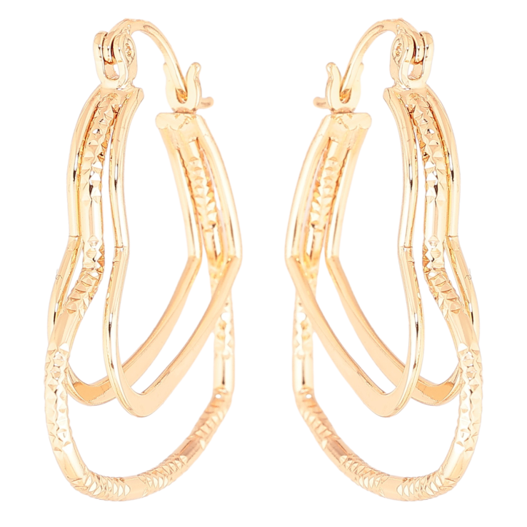 Сережки Xuping M&L Колір 18K замок-шпилька «Сердечка» фото №12