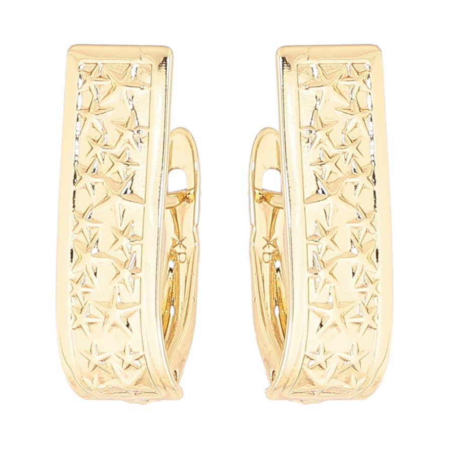 Серьги Xuping Позолота 14K английский замок Узор звезды фото №1 Серьги Xuping Позолота 14K английский замок Узор звезды фото №1