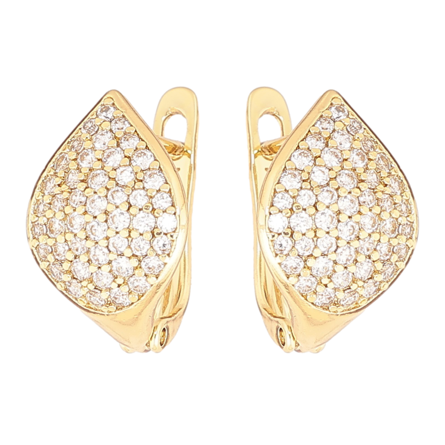 Сережки Xuping Позолота 14K англійський замок «Інкрустація кристалами» фото №1 Сережки Xuping Позолота 14K англійський замок «Інкрустація кристалами» фото №1