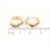 Серьги Xuping Позолота 14K колечки Узор черной эмалью фото №2