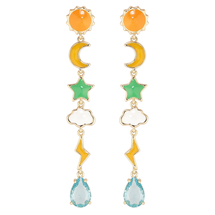 Серьги Xuping Позолота 14K пусеты Декоративные подвески фото №16