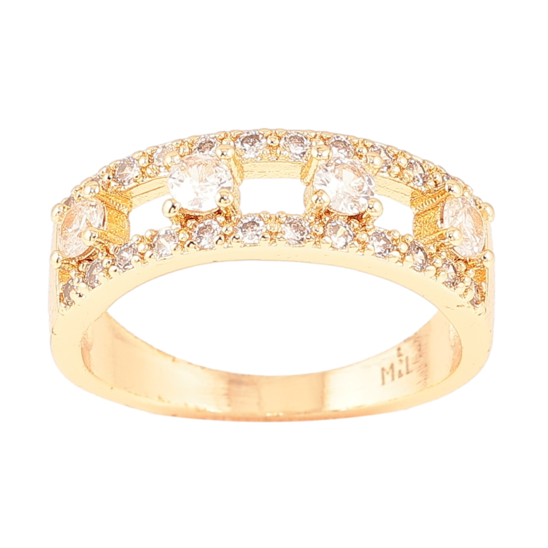 Каблучка Xuping M&L Колір 18К «Декоративний візерунок з кристалами» фото №1