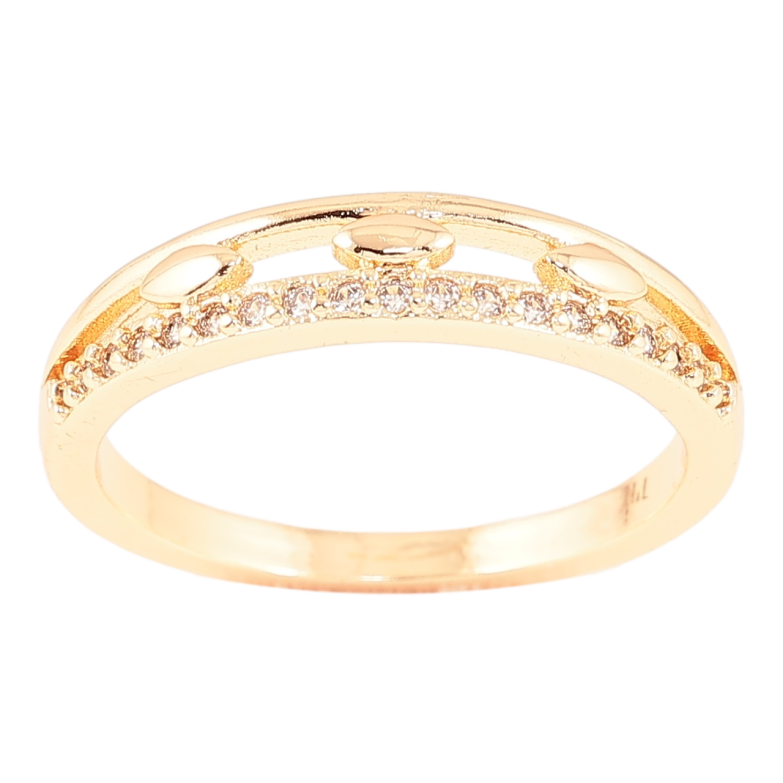 Каблучка Xuping M&L Колір 18К «Візерунок із доріжкою кристалів» фото №1 Каблучка Xuping M&L Колір 18К «Візерунок із доріжкою кристалів» фото №1