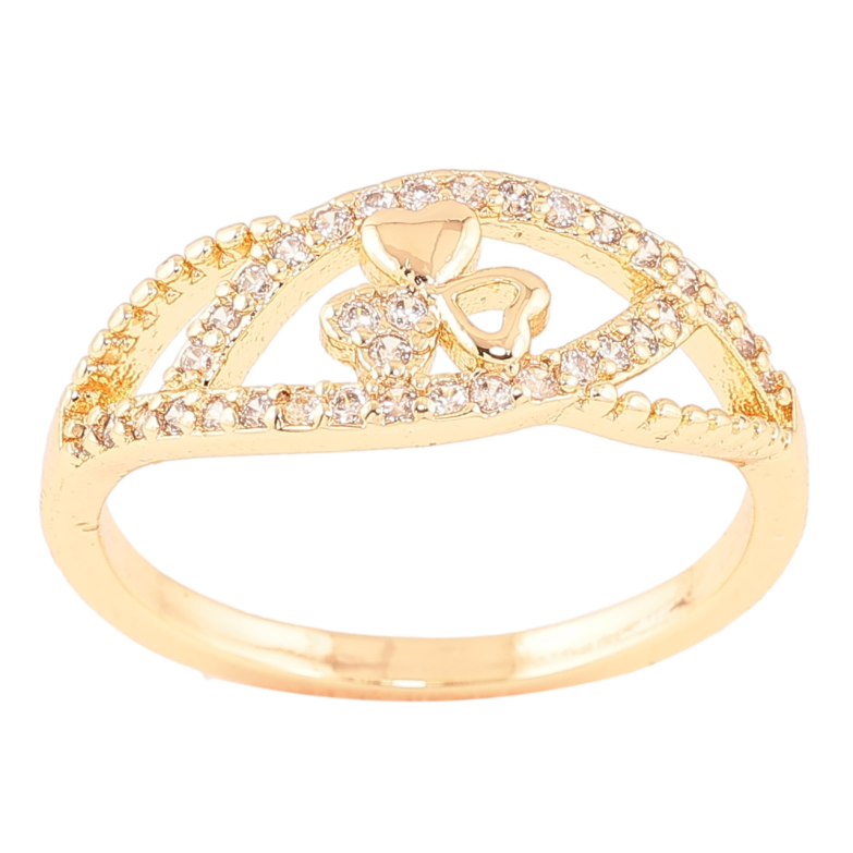 Каблучка Xuping M&L Колір 18К «Візерунок з кристалами» фото №1 Каблучка Xuping M&L Колір 18К «Візерунок з кристалами» фото №1