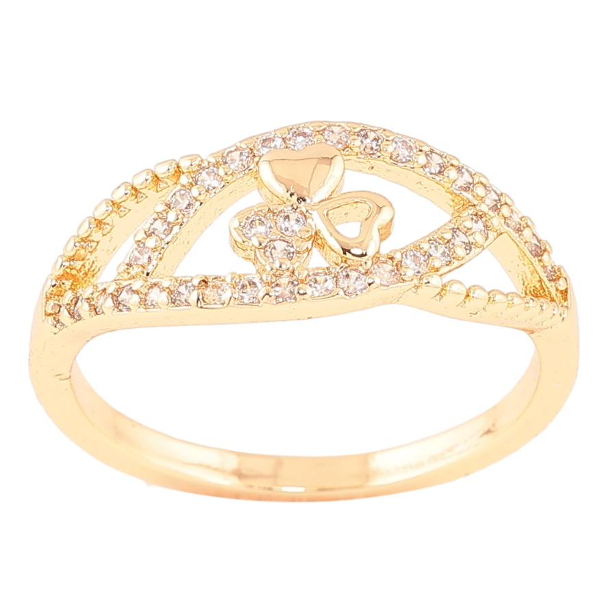 Каблучка Xuping M&L Колір 18К «Візерунок з кристалами» фото №1 Каблучка Xuping M&L Колір 18К «Візерунок з кристалами» фото №1