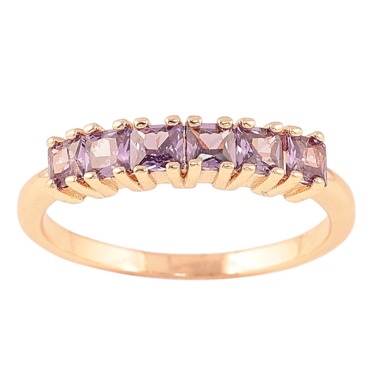 Каблучка Xuping M&L Колір 18К «Доріжка бузкових кристалів» фото №23 Каблучка Xuping M&L Колір 18К «Доріжка бузкових кристалів» фото №23