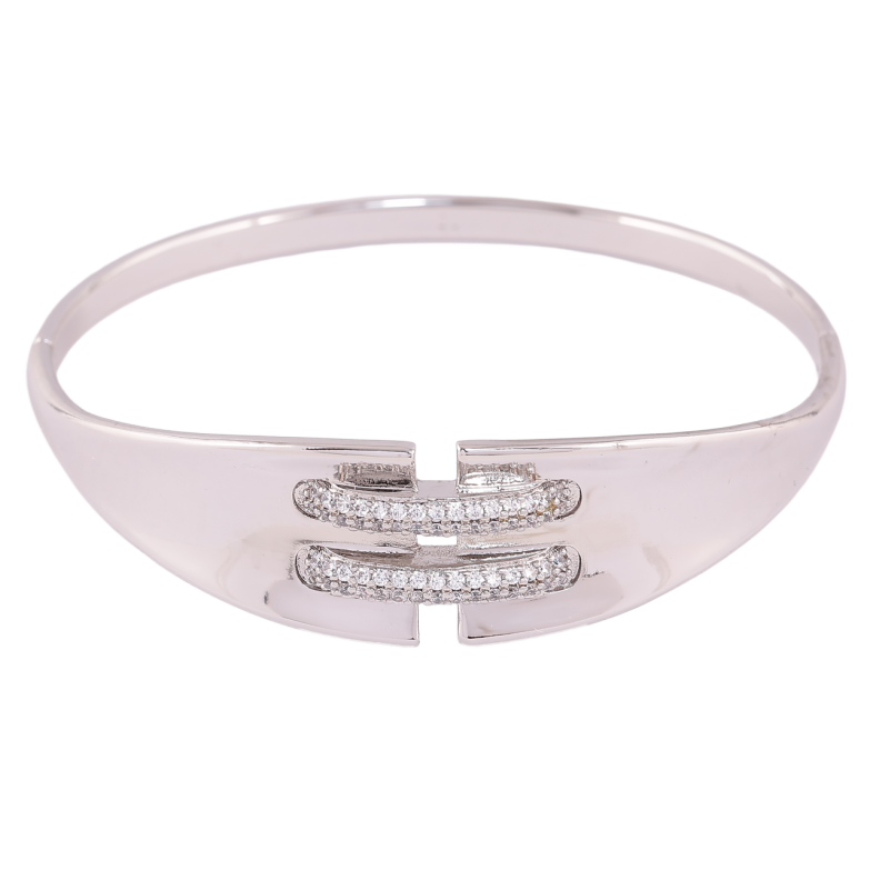 Браслет Xuping Родий Узор с кристаллами ø 6см фото №4