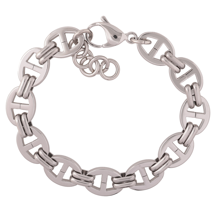 Браслет Xuping ТТМ Stainless Steel цвет Родий Цепочка Фантазийная с доп.цеп 20-22см х 4-11мм фото №17 Браслет Xuping ТТМ Stainless Steel цвет Родий Цепочка Фантазийная с доп.цеп 20-22см х 4-11мм фото №17