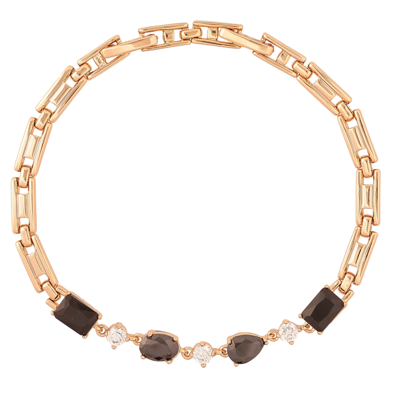 Браслет Xuping Позолота 18K Вставка черно-белые кристаллы размер с доп.замком 17,19см х 4мм фото №1 Браслет Xuping Позолота 18K Вставка черно-белые кристаллы размер с доп.замком 17,19см х 4мм фото №1