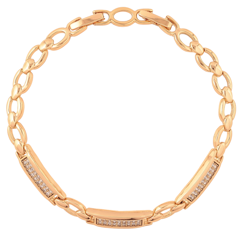 Браслет Xuping Позолота 18K Дорожки кристаллов размер с доп.замком 17,19см х 5мм фото №1 Браслет Xuping Позолота 18K Дорожки кристаллов размер с доп.замком 17,19см х 5мм фото №1