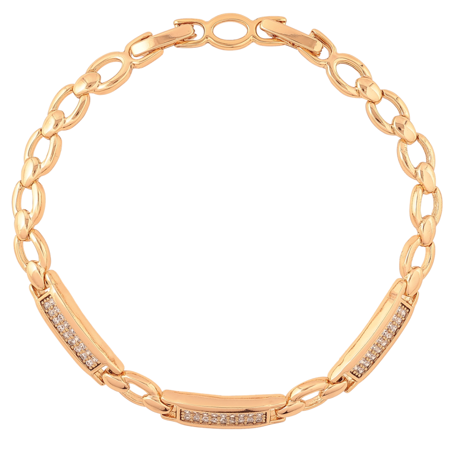 Браслет Xuping Позолота 18K Дорожки кристаллов размер с доп.замком 17,19см х 5мм фото №1 Браслет Xuping Позолота 18K Дорожки кристаллов размер с доп.замком 17,19см х 5мм фото №1