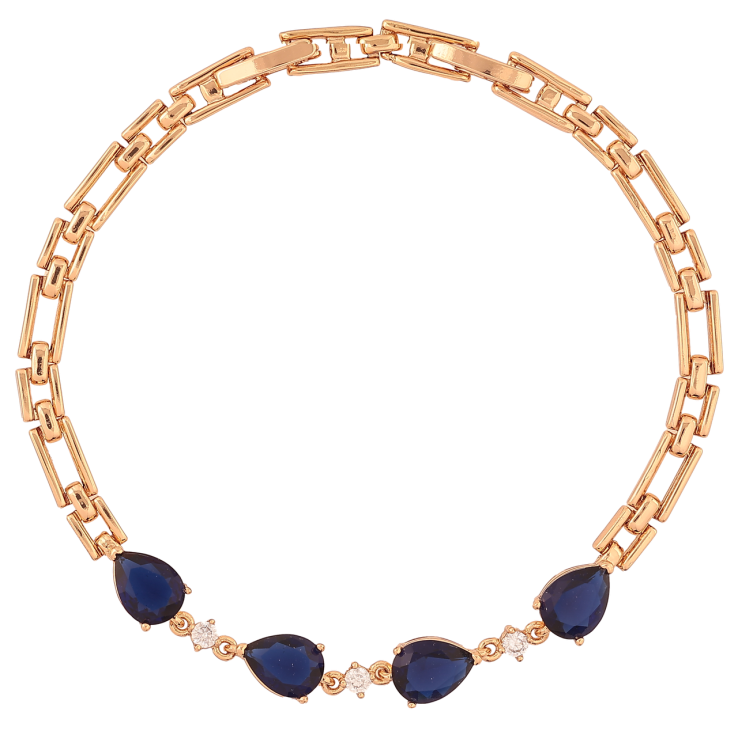 Браслет Xuping Позолота 18K Вставка с синими кристаллами размер с доп.замком 17.5,19.5см х 4мм фото №23 Браслет Xuping Позолота 18K Вставка с синими кристаллами размер с доп.замком 17.5,19.5см х 4мм фото №23