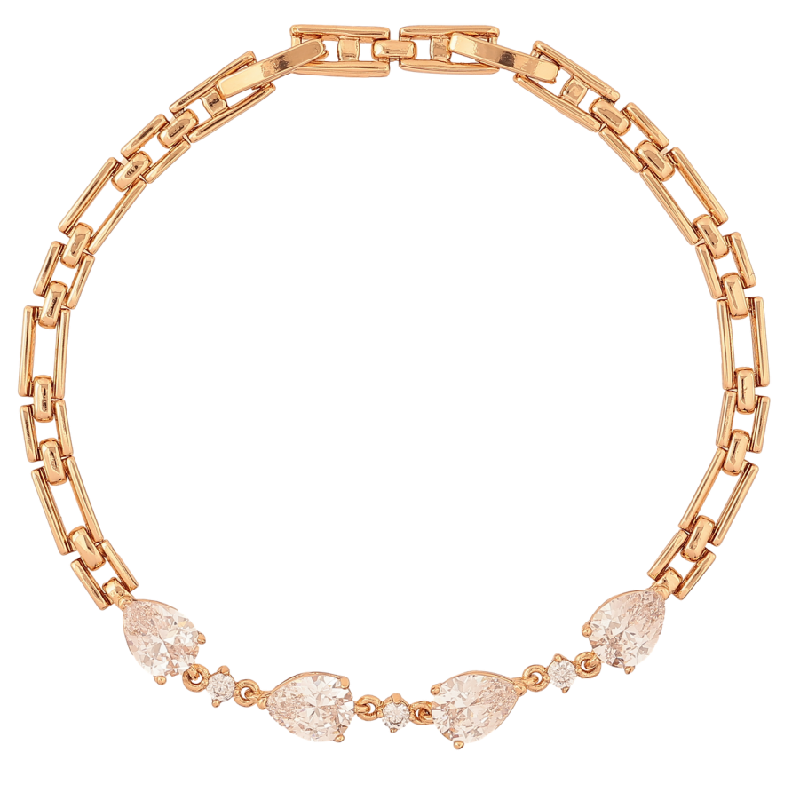 Браслет Xuping Позолота 18K Вставка с кристаллами размер с доп.замком 17.5,19.5см х 4мм фото №1