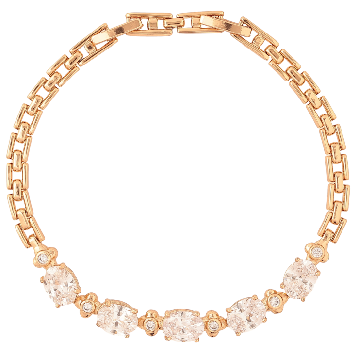 Браслет Xuping Позолота 18K Вставка из кристаллов размер с доп.замком 17,19.5см х 4мм фото №5