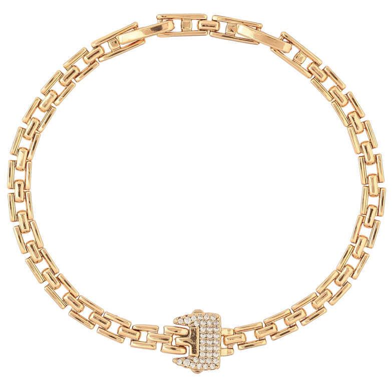 Браслет Xuping Позолота 18K «Ремінець з кристалами» розмір з доп.замком 17,19см х 4мм фото №1 Браслет Xuping Позолота 18K «Ремінець з кристалами» розмір з доп.замком 17,19см х 4мм фото №1