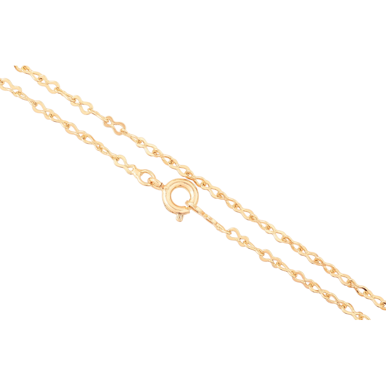 Цепочка Xuping Позолота 18K Плетение Восьмерка длинна 46см х 2мм фото №1