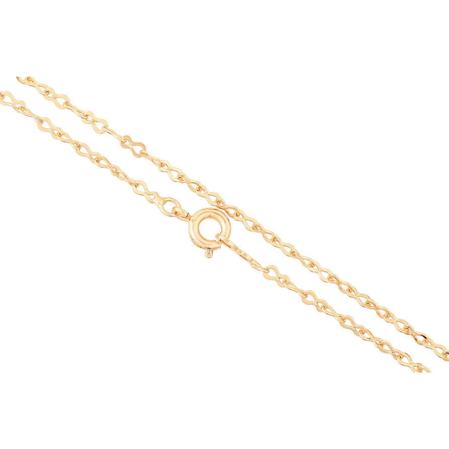 Цепочка Xuping Позолота 18K Плетение Восьмерка длинна 46см х 2мм фото №1