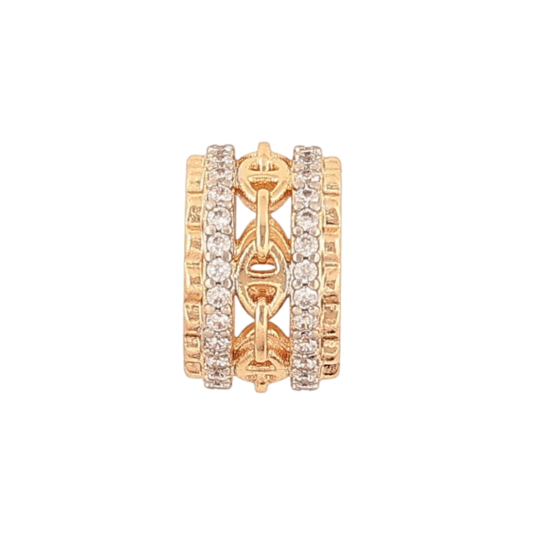 Кулон Xuping Позолота 18K + Родий Бусина-шарм с кристаллами для цепочки до 7мм фото №1 Кулон Xuping Позолота 18K + Родий Бусина-шарм с кристаллами для цепочки до 7мм фото №1