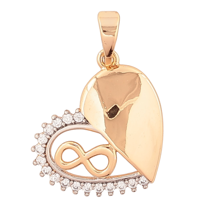 Кулон Xuping Позолота 18K + Родій «Сердечко з знаком нескінченності» для ланцюжка до 5мм фото №20 Кулон Xuping Позолота 18K + Родій «Сердечко з знаком нескінченності» для ланцюжка до 5мм фото №20