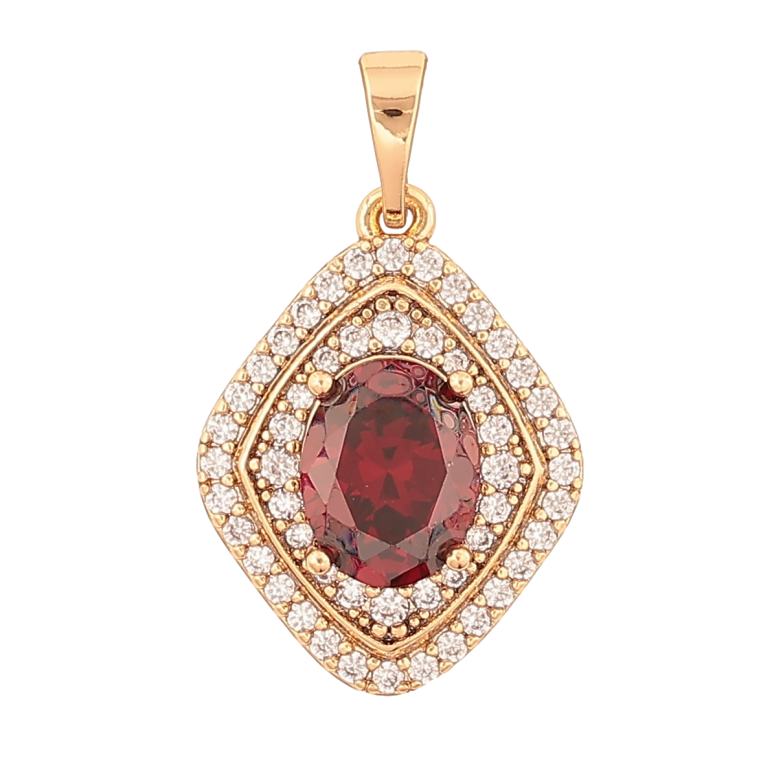 Кулон Xuping Позолота 18K «Ромб з інкрустацією кристалами» для ланцюжка до 5мм фото №1 Кулон Xuping Позолота 18K «Ромб з інкрустацією кристалами» для ланцюжка до 5мм фото №1