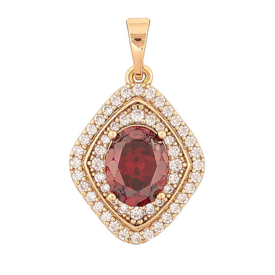 Кулон Xuping Позолота 18K «Ромб з інкрустацією кристалами» для ланцюжка до 5мм фото №1 Кулон Xuping Позолота 18K «Ромб з інкрустацією кристалами» для ланцюжка до 5мм фото №1