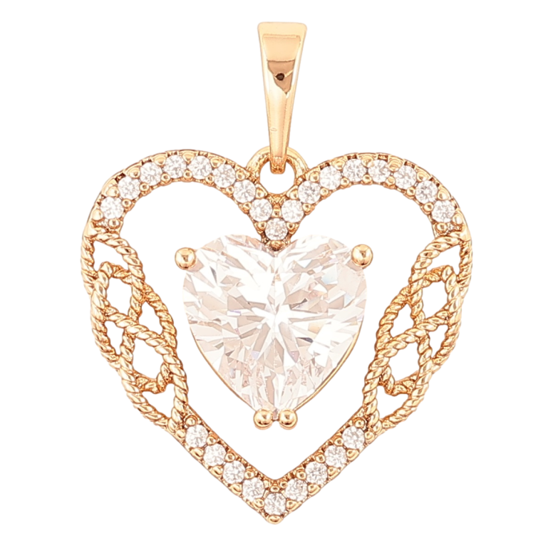 Кулон Xuping Позолота 18K Кристальное сердце для цепочки до 5мм фото №1 Кулон Xuping Позолота 18K Кристальное сердце для цепочки до 5мм фото №1
